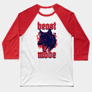 Beast Mode Gym Motivation Red Baseball T-Shirt